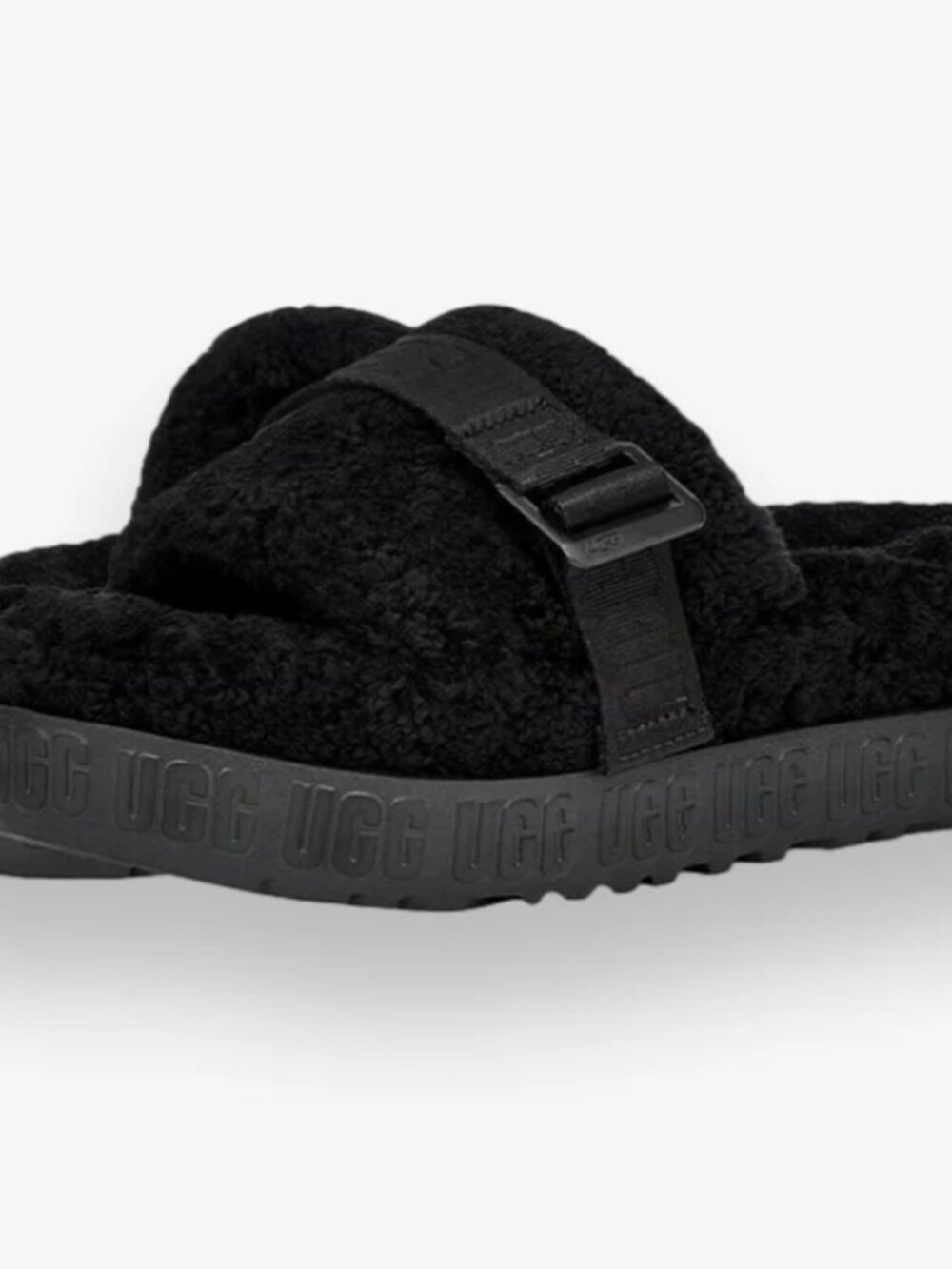 UGG Fluffita Slide Slippers Black Size 7 STYLE: 1113475-BLK - Picture 11 of 15